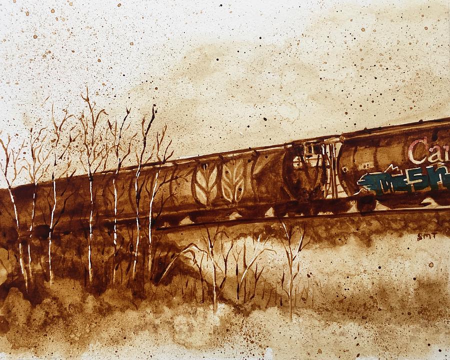 Grain Train Painting by Sheila Tysdal