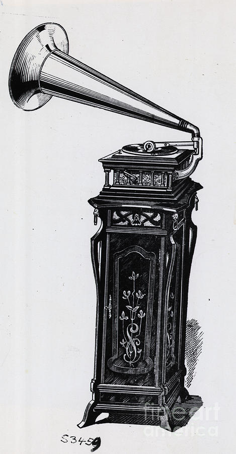 Gramophone On Ornate Stand, Woodcut 1913 Photograph by Bettmann