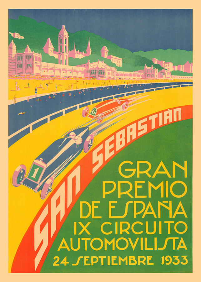 Gran Premio San Sebastian 1933 Digital Art by Carlos V