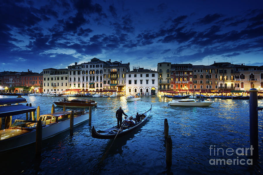 Dusk Photograph - Grand Canal In Sunset Time Venice by Iakov Kalinin Dusk Photograph - Grand Canal In Sunset Time Venice by Iakov Kalinin