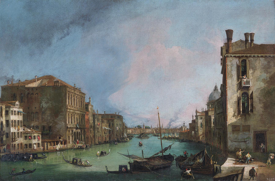 Canaletto Painting - Grand Canal Venice by Canaletto