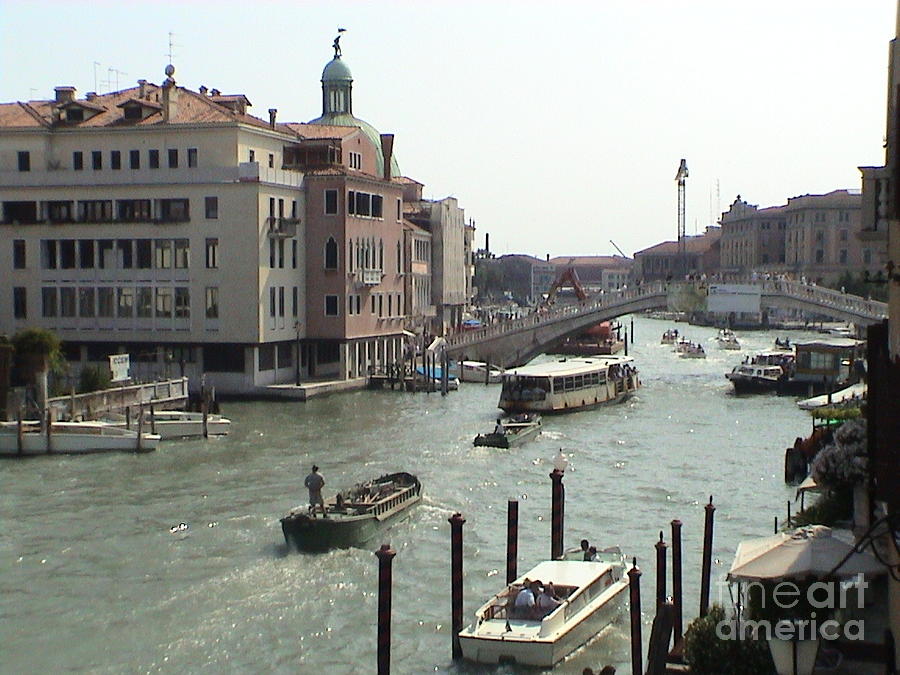 Grand Canal Venice Italy Panoramic View Photograph by John Shiron