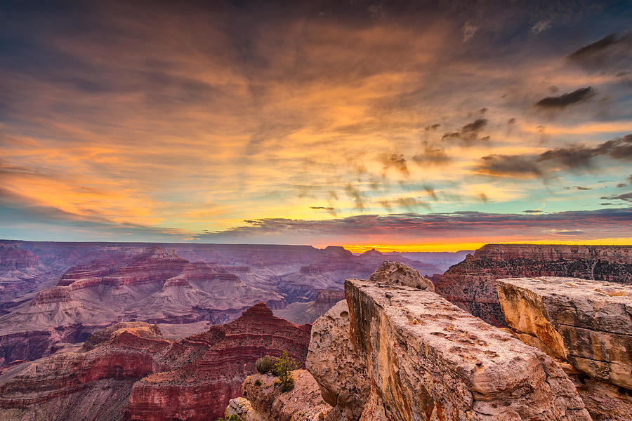 Landscape Photograph - Grand Canyon, Arizona, Usa At Dawn by Sean Pavone