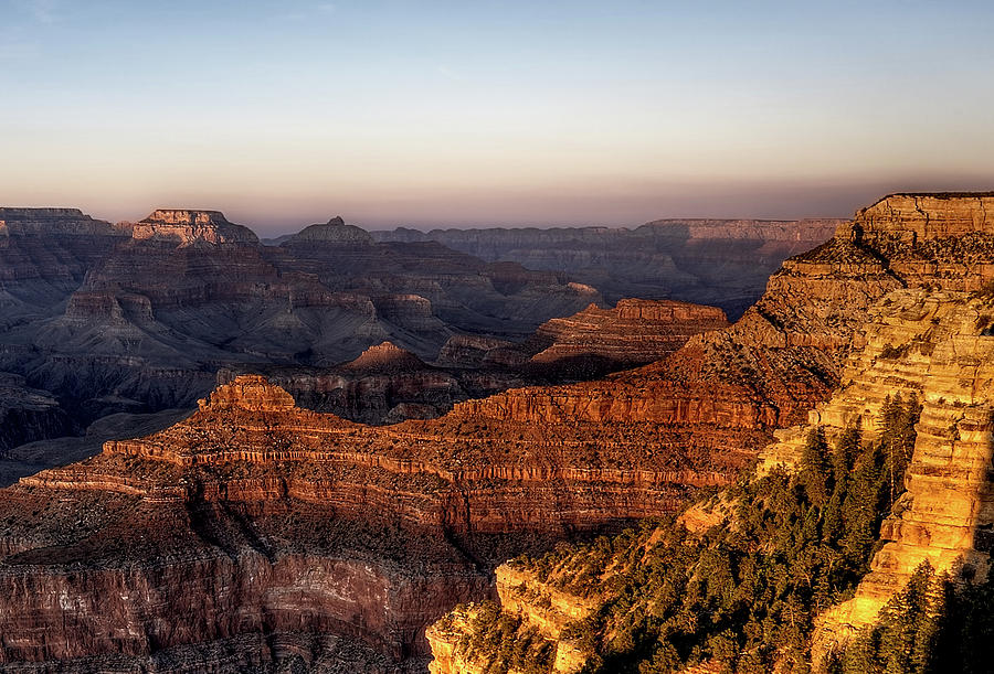 Grand Canyon At Sunset From Mather Point Photograph by Wolfgang steiner