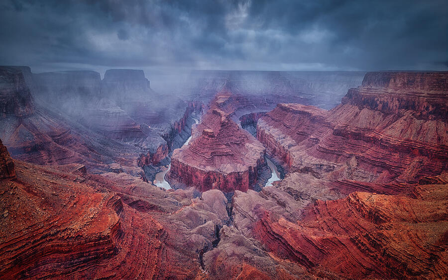 Grand Canyon In Monsoon Season Photograph by Michael Zheng