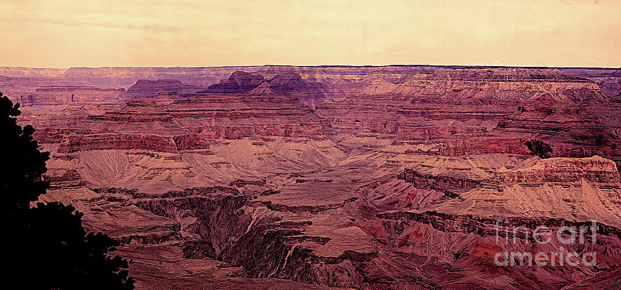 Grand Canyon Moods Tones  Digital Art by Chuck Kuhn