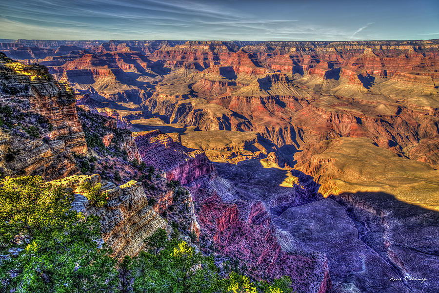 Grand Canyon Morning Shadows Arizona Art Photograph by Reid Callaway