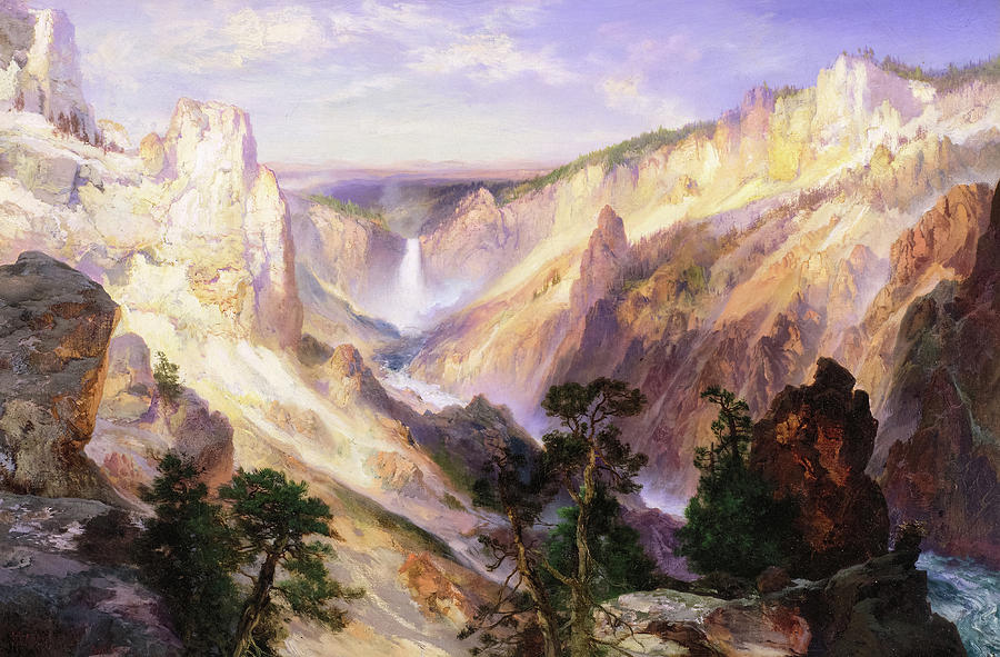 Thomas Moran Painting - Grand Canyon Of The Yellowstone, Wyoming, 1906 by Thomas Moran Thomas Moran Painting - Grand Canyon Of The Yellowstone, Wyoming, 1906 by Thomas Moran