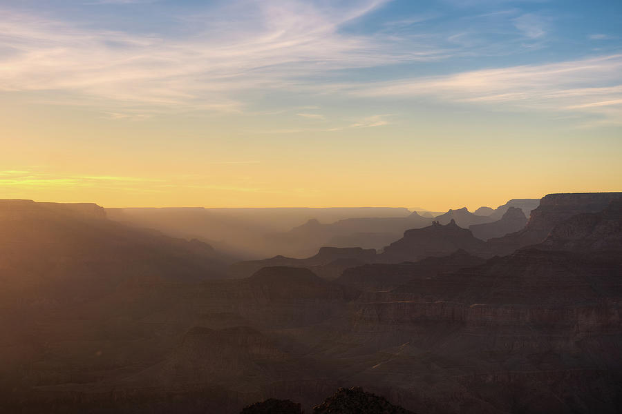 Grand Canyon Silhouettes  Photograph by Ray Devlin