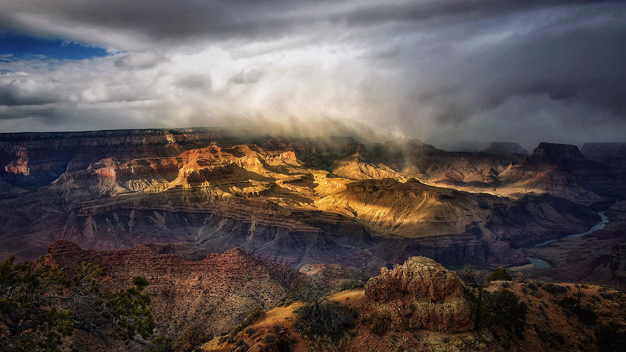 Grand Canyon National Park Photograph - Grand Canyon Storm by Eric Zhang