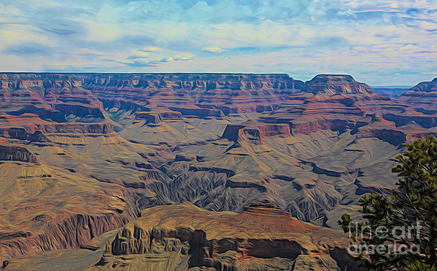 Grand Canyon Vibrant Tones  Photograph by Chuck Kuhn