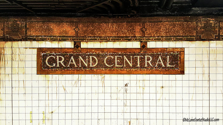 Grand Central Subway Sign Photograph by LeeAnn McLaneGoetz McLaneGoetzStudioLLCcom