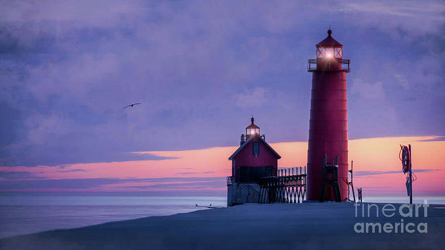 Grand Haven Lighthouses, Michigan 3 Photograph by Liesl Walsh