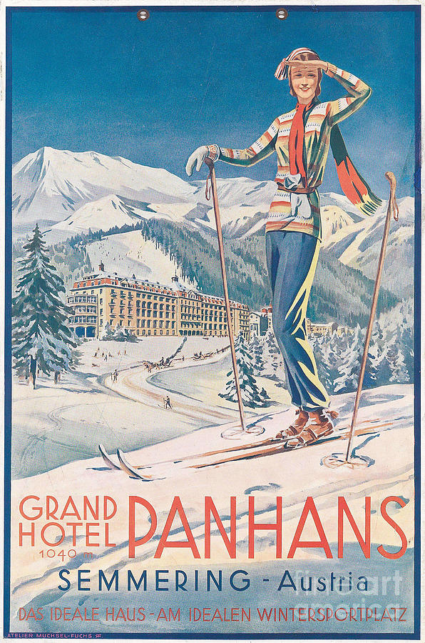 Grand Hotel Panhans Semmering Drawing by Heritage Images
