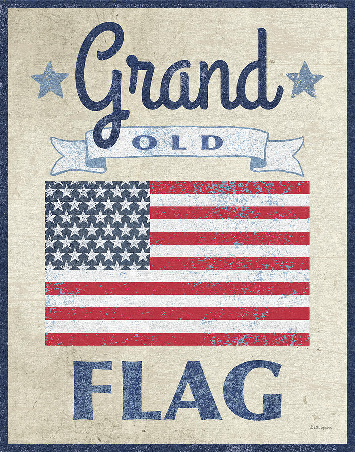 Independence Day Painting - Grand Old Flag Dark by Beth Grove