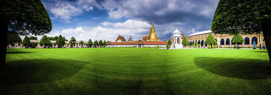 Grand Palace Of Bangkoks Lawn Photograph by Natapong Supalertsophon