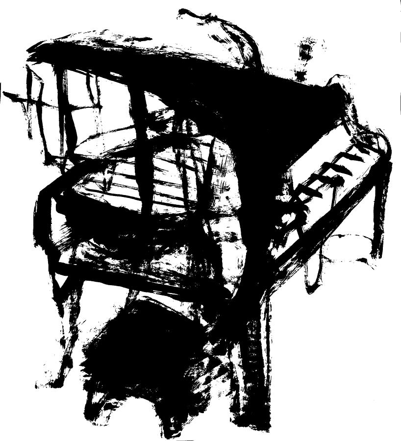 Grand piano Drawing by Edgeworth Johnstone