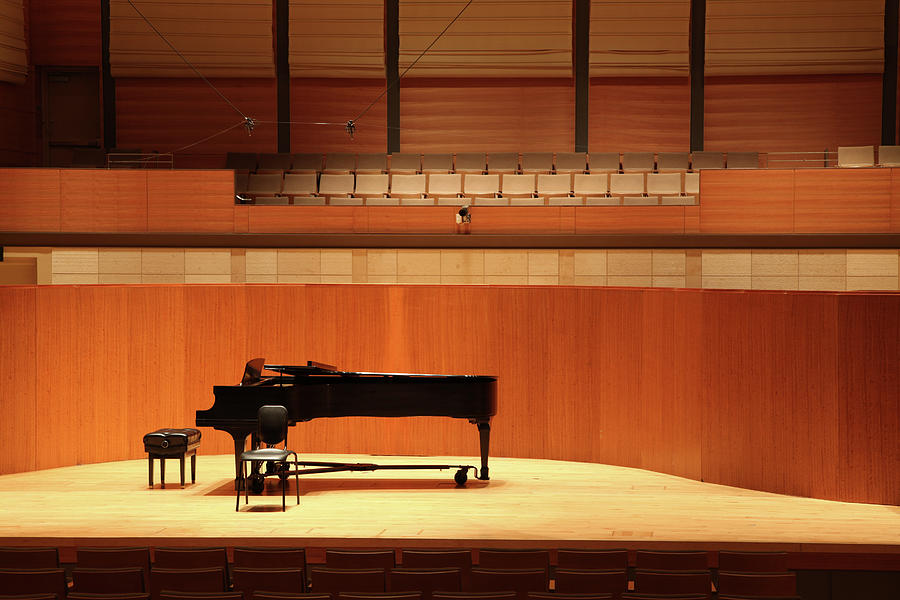 Music Photograph - Grand Piano On Stage by Yenwen