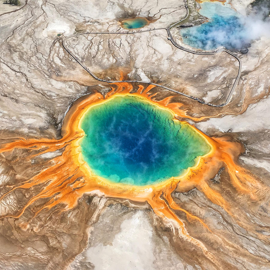 Grand Prismatic Hot Springs Photograph by Jan Hicks - Fine Art America