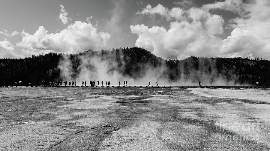 Yellowstone National Park Photograph - Grand Prismatic Spring at Yellowstones Midway Geyser Basin by Edward Fielding