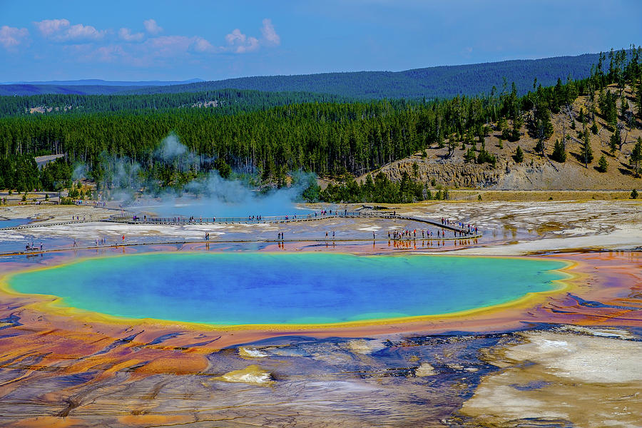 Grand Prismatic Spring from the Overlook Photograph by Jeffrey Ross