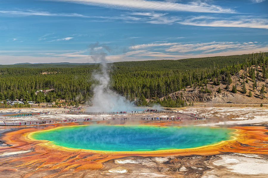 Grand Prismatic Spring Vista Photograph by Angelo Marcialis