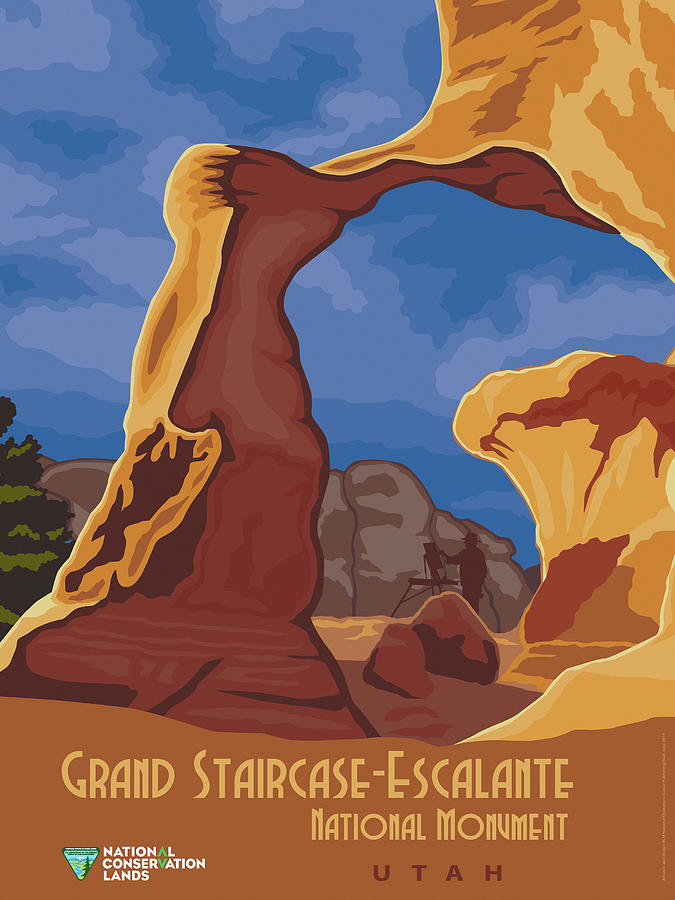 Grand Staircase-Escalante National Monument in Utah Painting by Bureau of Land Management