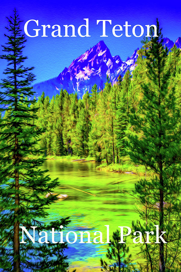 Grand Teton National Park Digital Art by Aaron Geraud