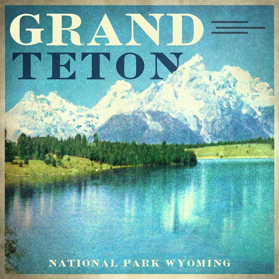 Vintage Drawing - Grand Teton National Park by Unknown