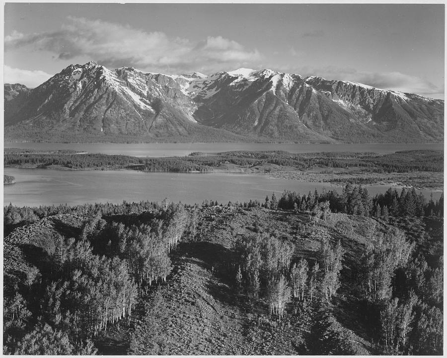 Grand Teton,  National Park Wyoming, Geology, Geological 1933 - 1942 Painting by Ansel Adams
