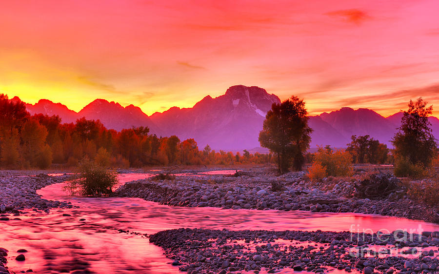 Grand Teton Sunset Brilliance Photograph by Adam Jewell