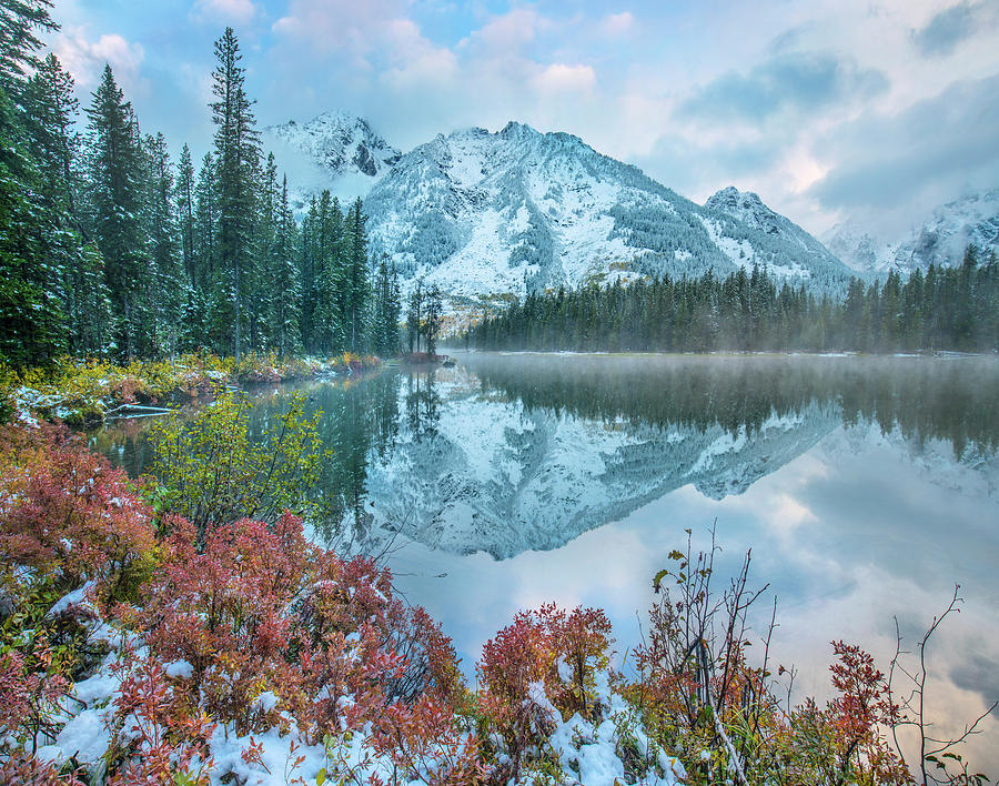 Grand Tetons From String Lake Photograph by Tim Fitzharris