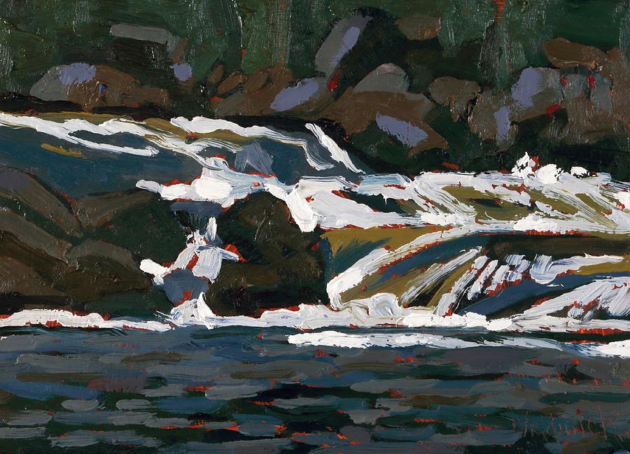 Grande Chute Ledge Torrent Painting by Phil Chadwick