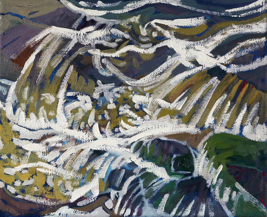 Fall Painting - Grande Chute Whitewater by Phil Chadwick