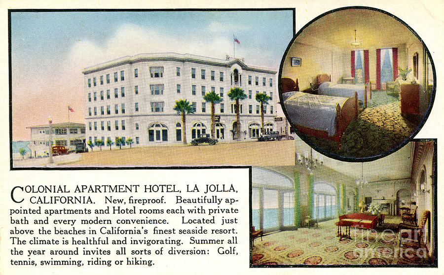 Grande Colonial Hotel - La Jolla Photograph by Sad Hill - Bizarre Los Angeles Archive