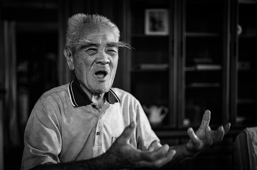 Portrait Photograph - Grandfather by Yutaka Kurahashi