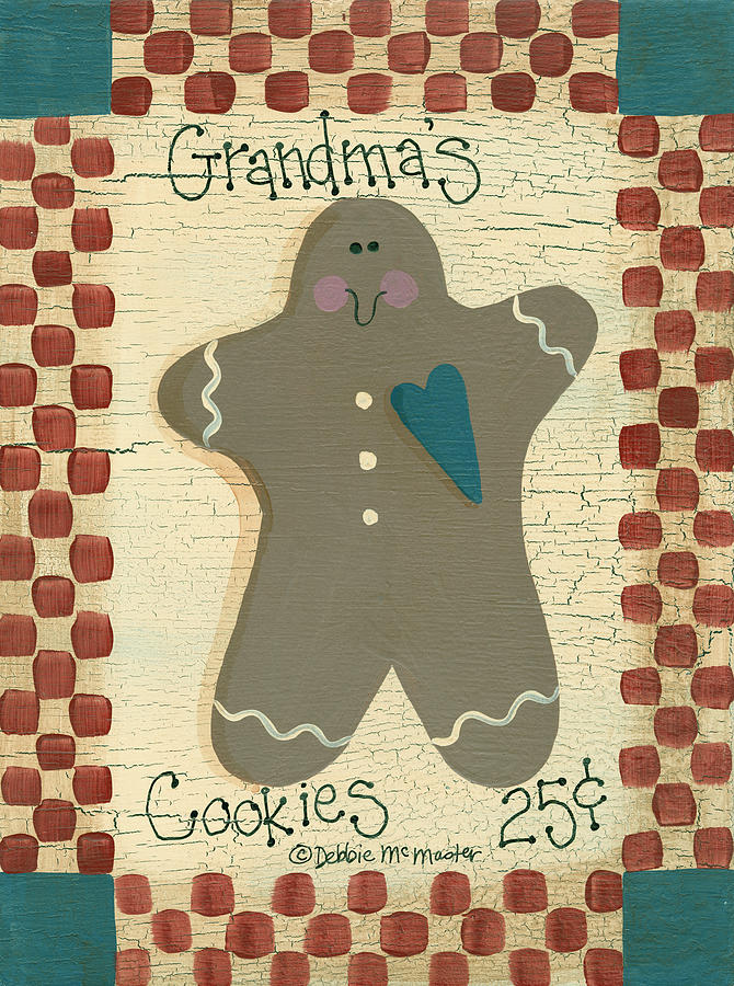 Grandma?s Cookies Gingerbread Painting by Debbie Mcmaster