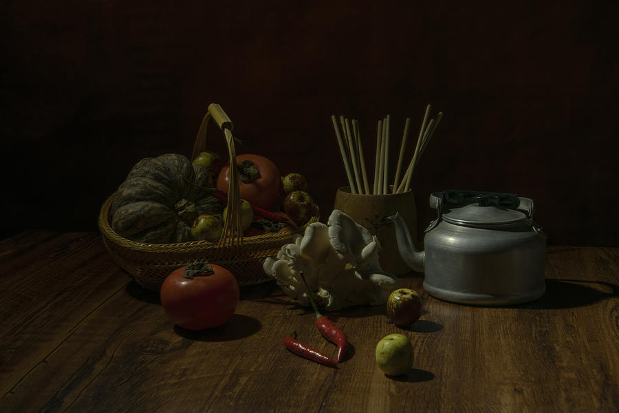 Still Life Photograph - Grandma\s Kitchen Table by Betty Liu