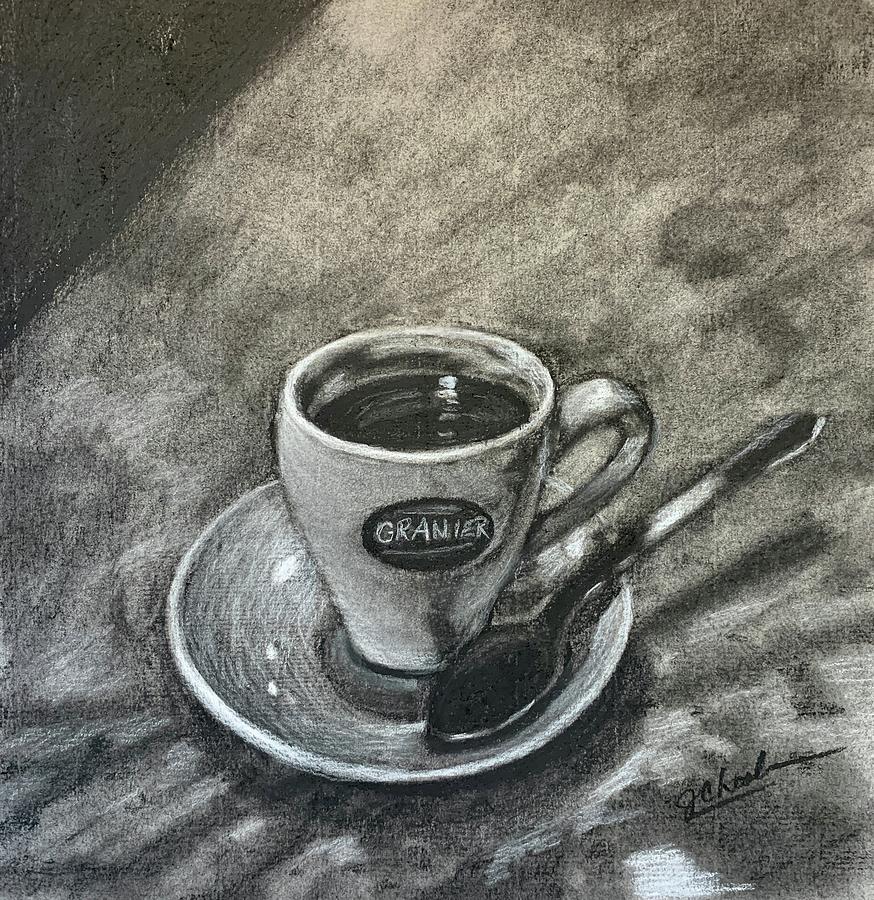 Granier Hot Chocolate Drawing by Jan Chesler