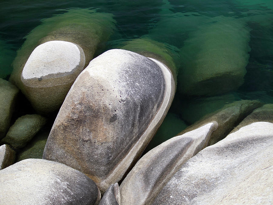 Granite Boulders at Sand Harbor Photograph by Christopher Johnson
