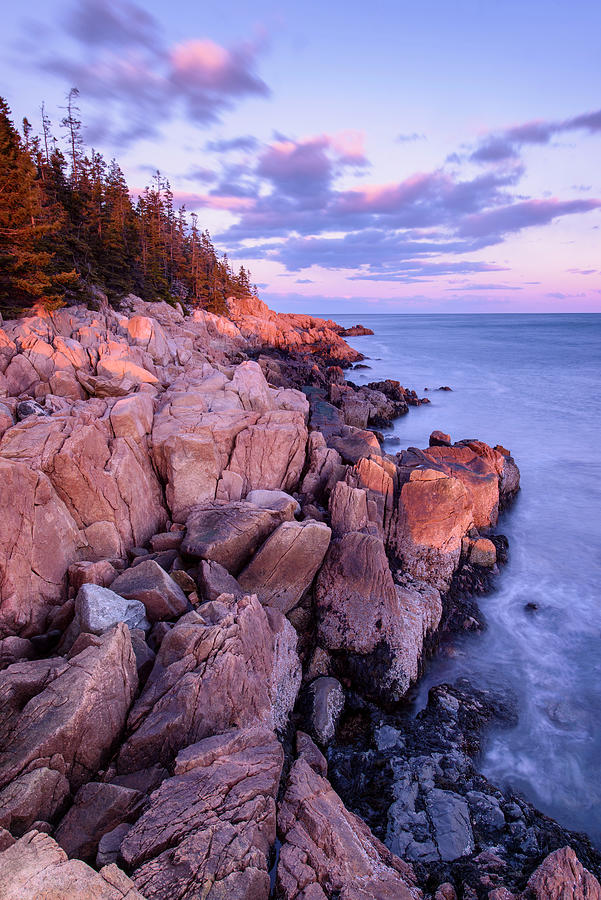 Sunset Photograph - Granite Coastline by Michael Blanchette Photography