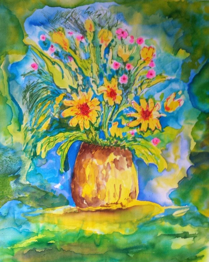 Grannys Flower Pot Painting by Susan Moody