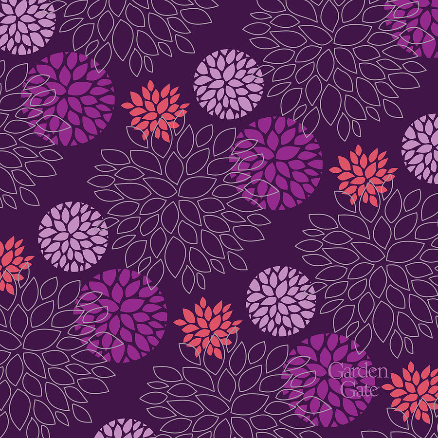 Grape floral pattern Digital Art by Garden Gate magazine