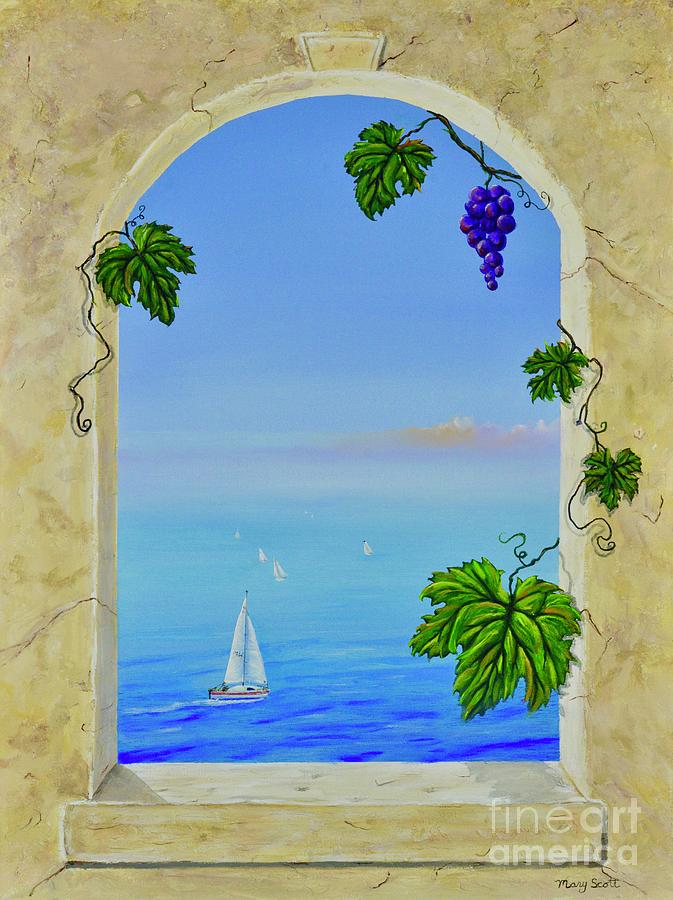 Grapeful View Painting by Mary Scott