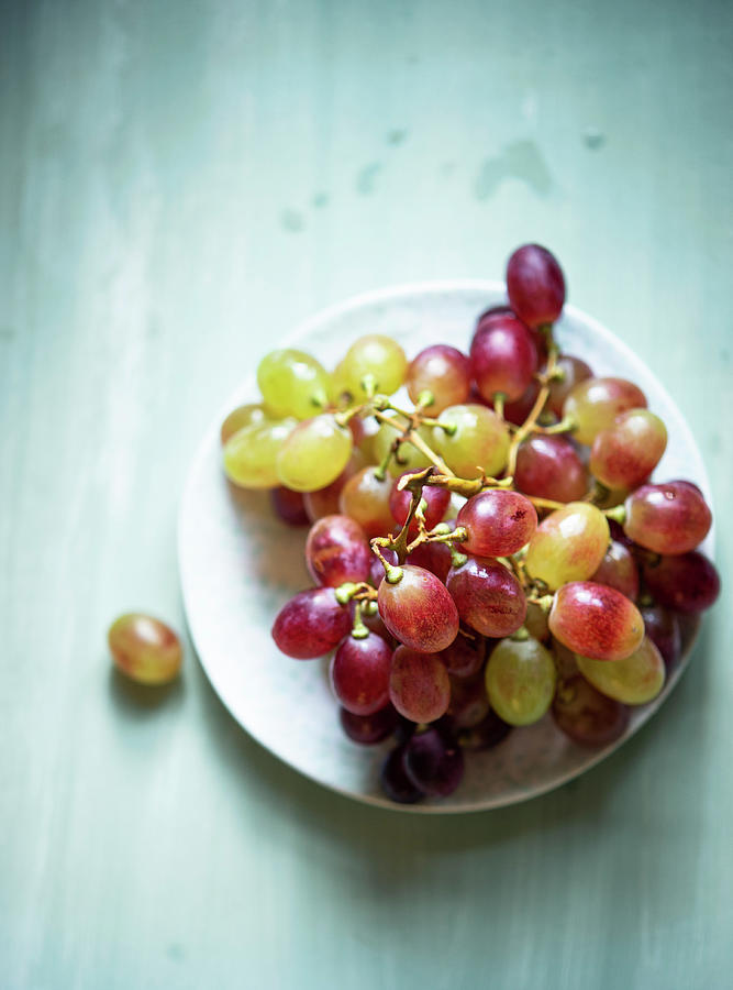 Grapes On A Plate Photograph by Irina G