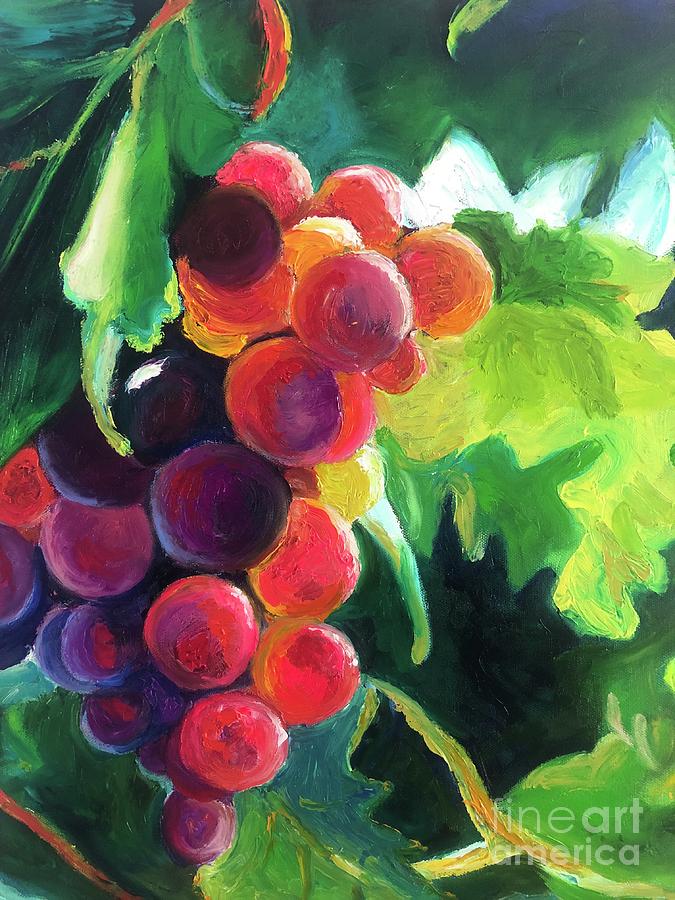 Nature Painting - Grapes by Suzanne Leonard