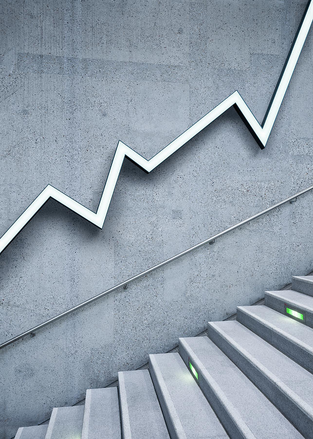 Graph And Stairs Photograph by Jorg Greuel Graph And Stairs Photograph by Jorg Greuel
