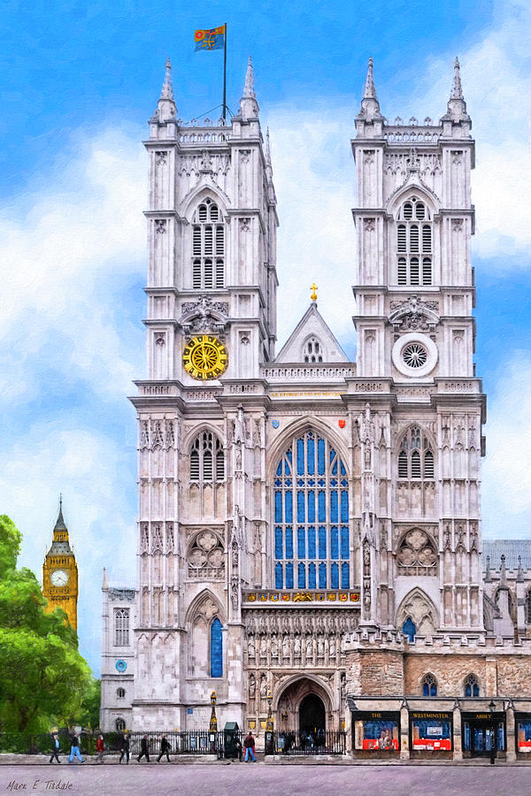 Westminster Abbey Photograph - Graphic Westminster Abbey by Mark E Tisdale