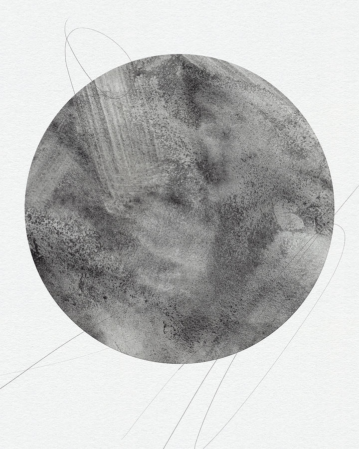 Graphite Moon II Painting by Jacob Green - Fine Art America