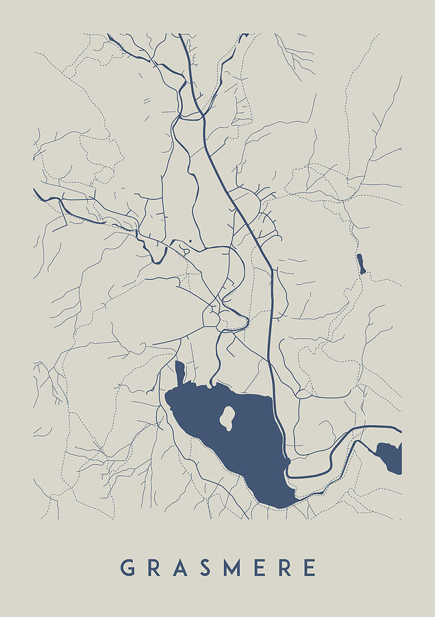 Grasmere Map Digital Art